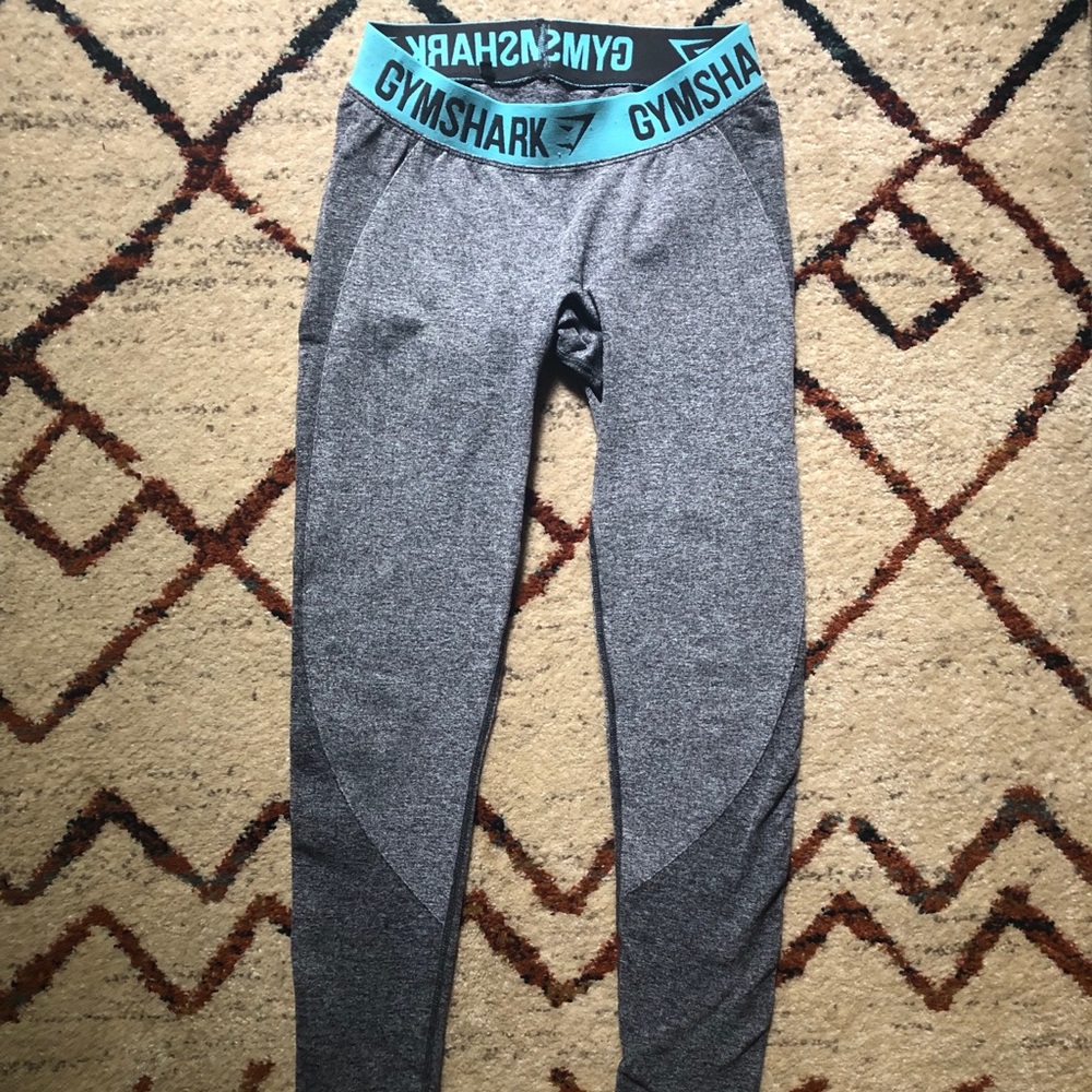 Gymshark Flex leggings in Charcoal Marl/Dusky Teal